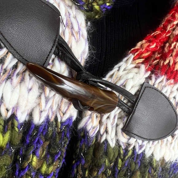 Hot & Delicious Boho Multi color Knit Cardigan Swearer Jacket Size XS - Picture 5 of 12